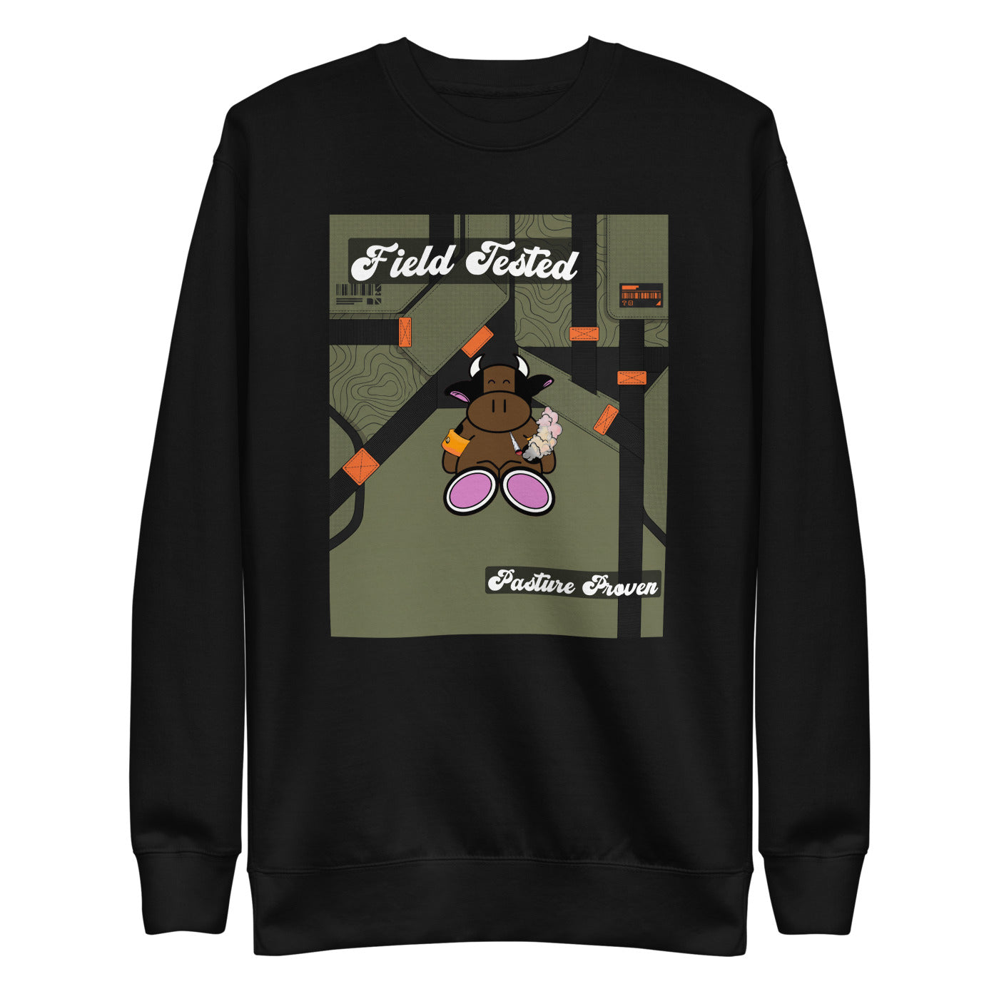 Pocket Cows Crewneck — Built To Roam — Design 198