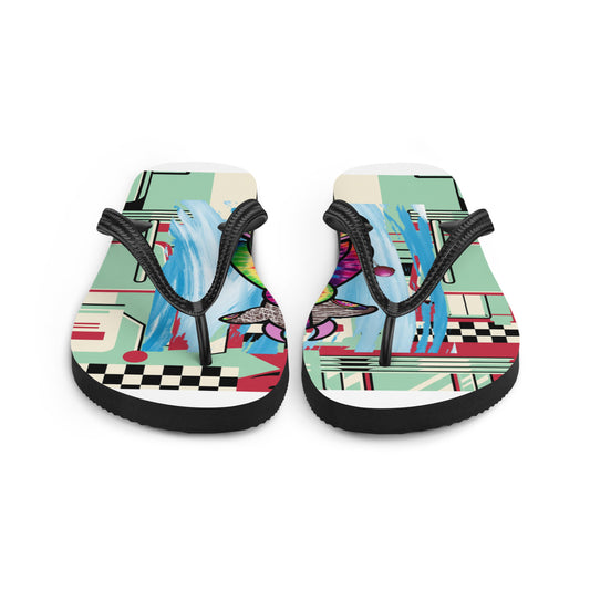 Pocket Cows Sublimation Flip Flops — Always Fresh — Design 715