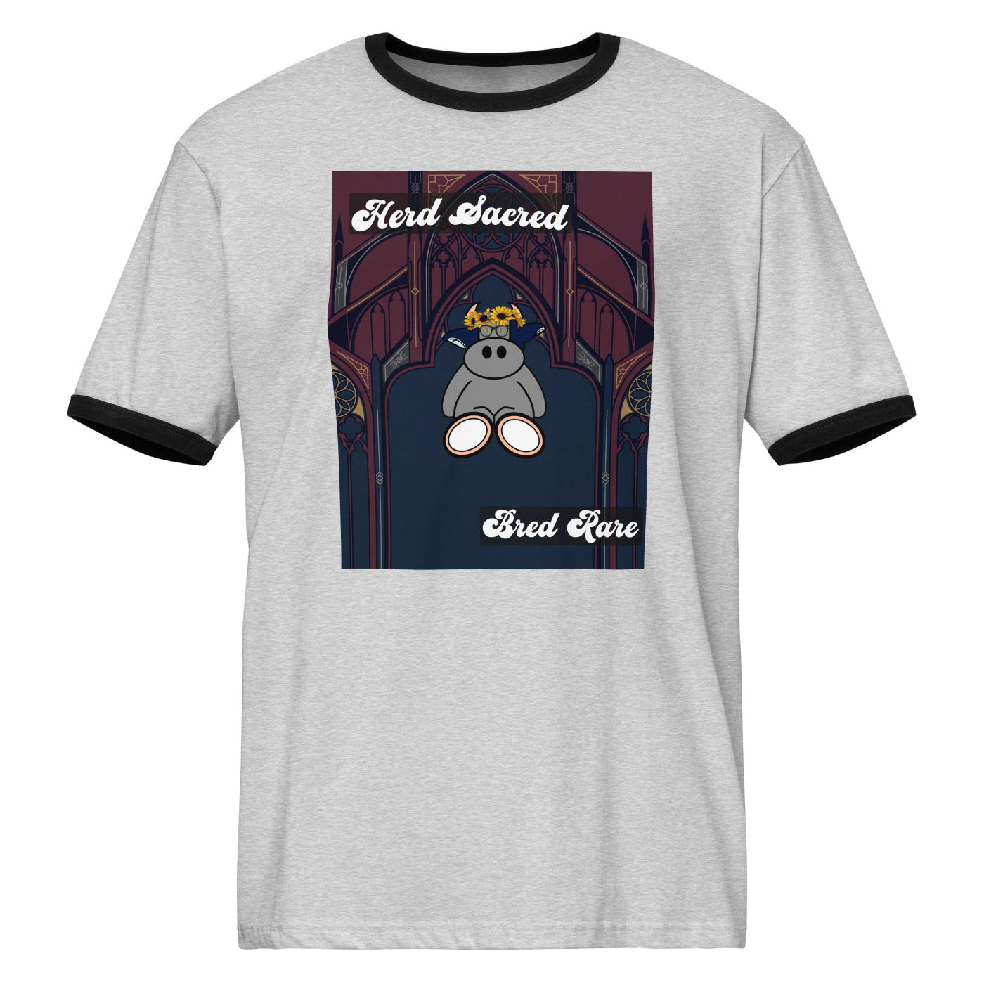 Pocket Cows Unisex Ringer T-Shirt — Design 271