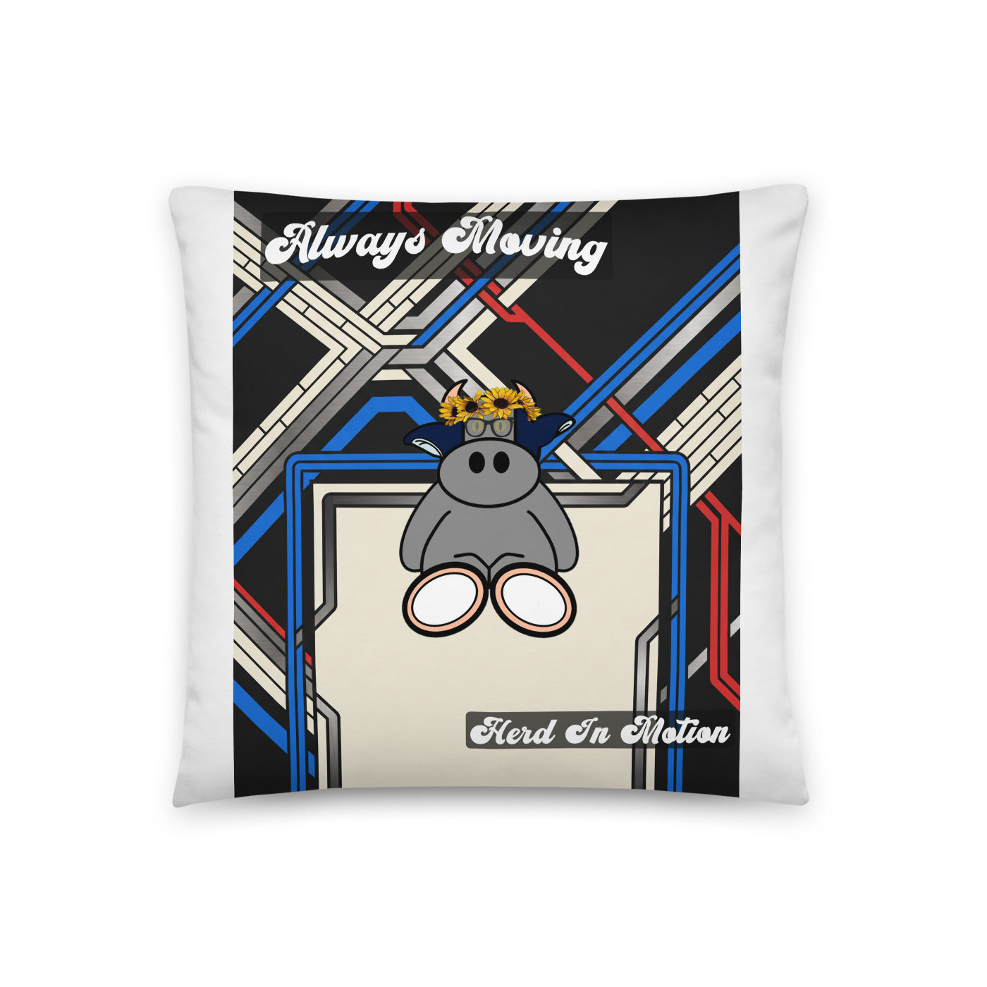 Pocket Cows All-Over Print Pillow — Move Different — Design 321