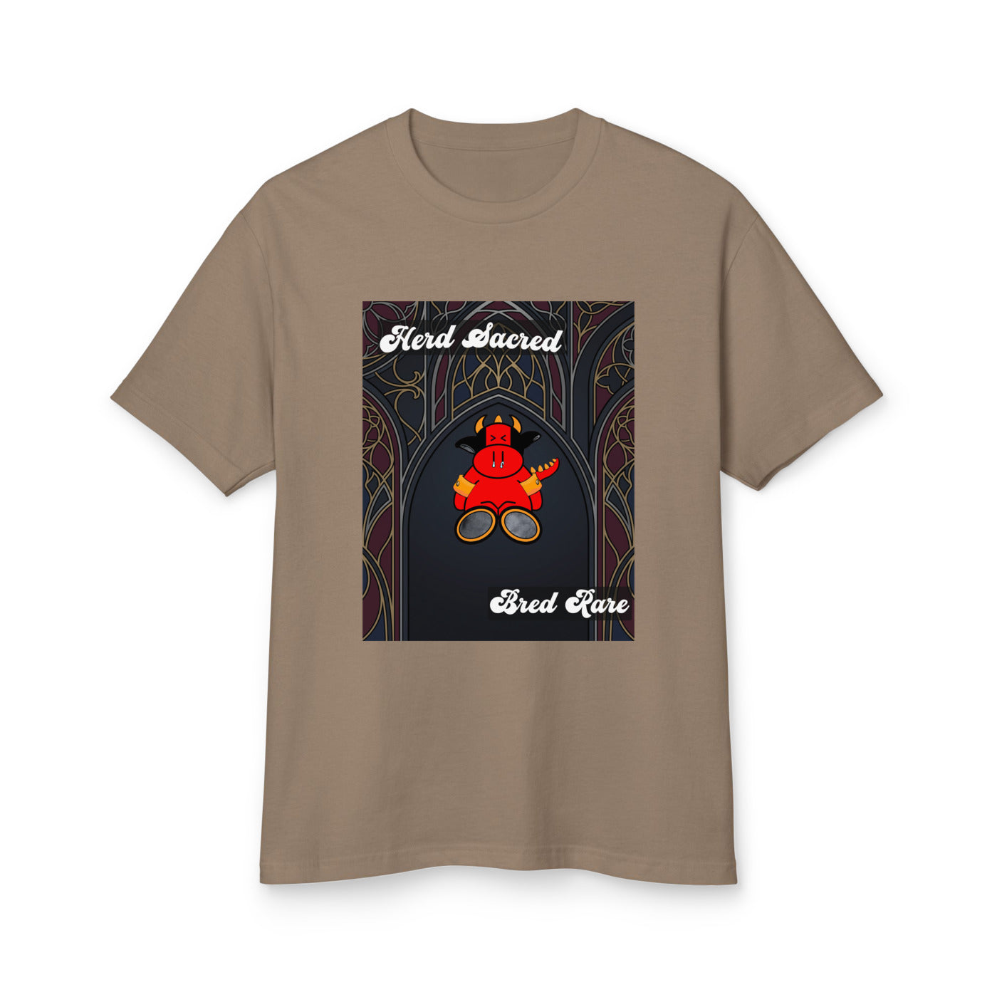 Pocket Cows Unisex Garment-Dyed Heavyweight Cotton Tee — Design 267