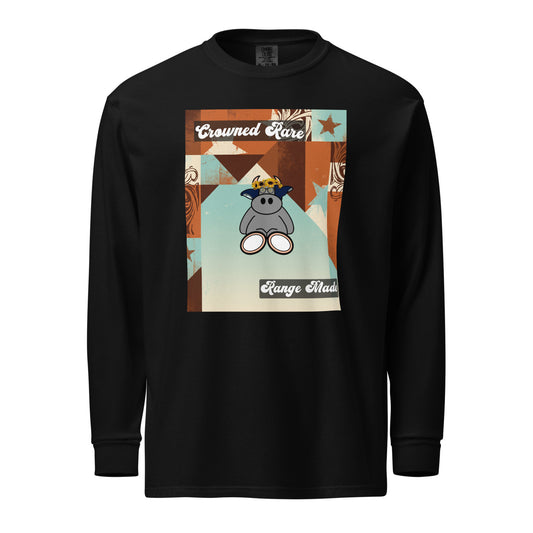 Pocket Cows Unisex Garment-Dyed Heavyweight Long Sleeve Shirt — Design 260
