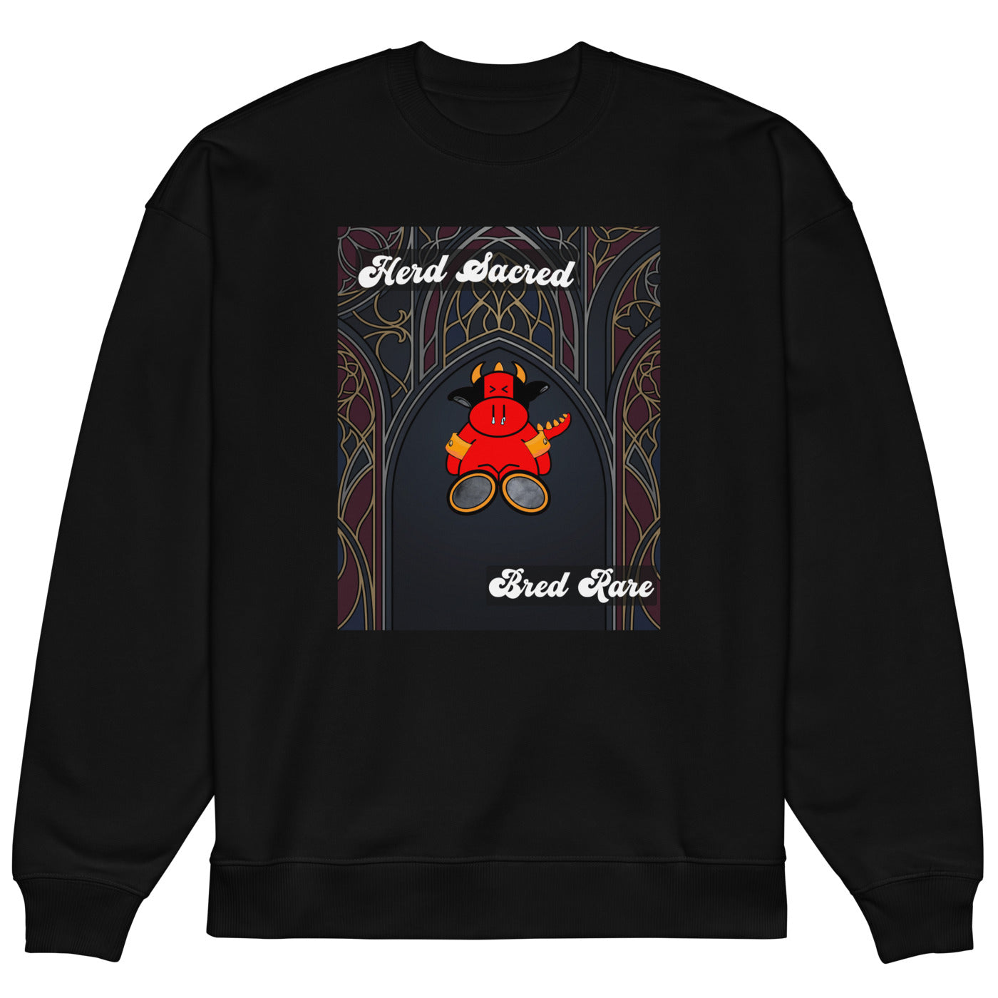 Pocket Cows Unisex Organic Oversized Raddler 2.0 Sweatshirt — Design 267