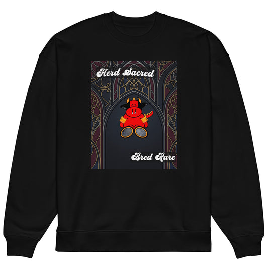 Pocket Cows Unisex Organic Oversized Raddler 2.0 Sweatshirt — Design 267