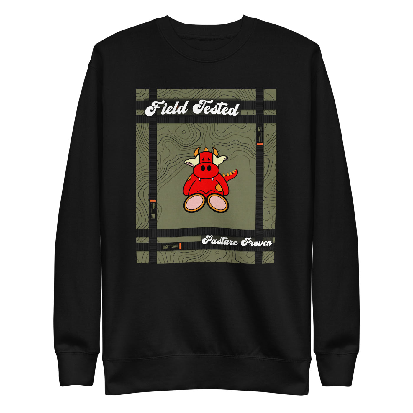 Pocket Cows Crewneck — Built To Roam — Design 53