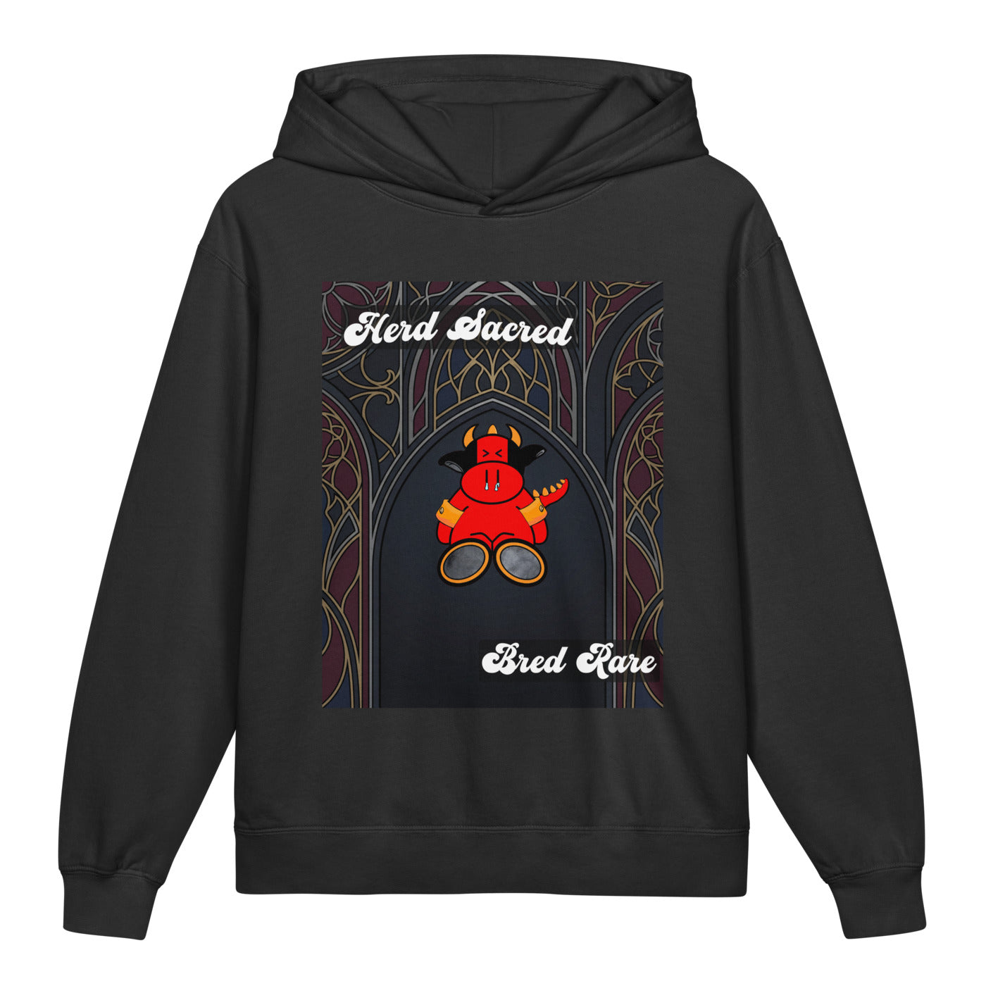 Pocket Cows Youth Garment-Dyed Lightweight Hooded Sweatshirt — Design 267