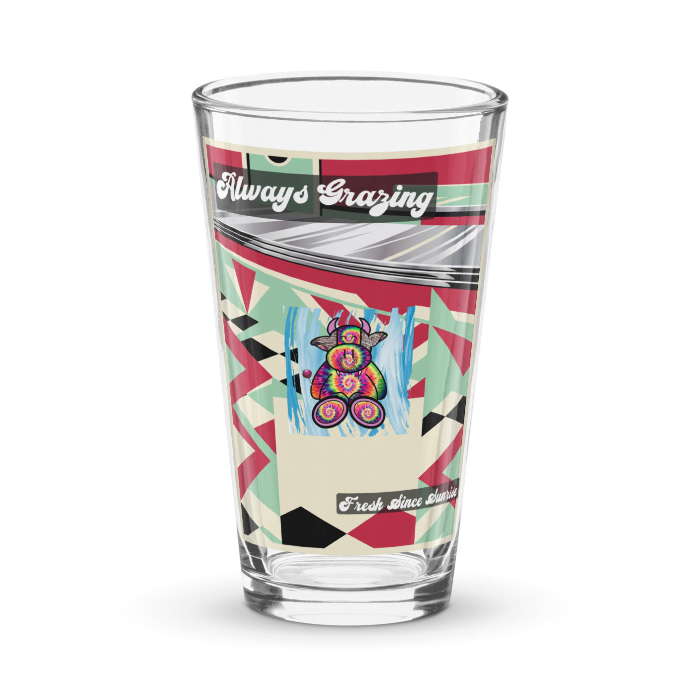 Pocket Cows Shaker Pint Glass (16 oz) — Always Fresh — Design 716