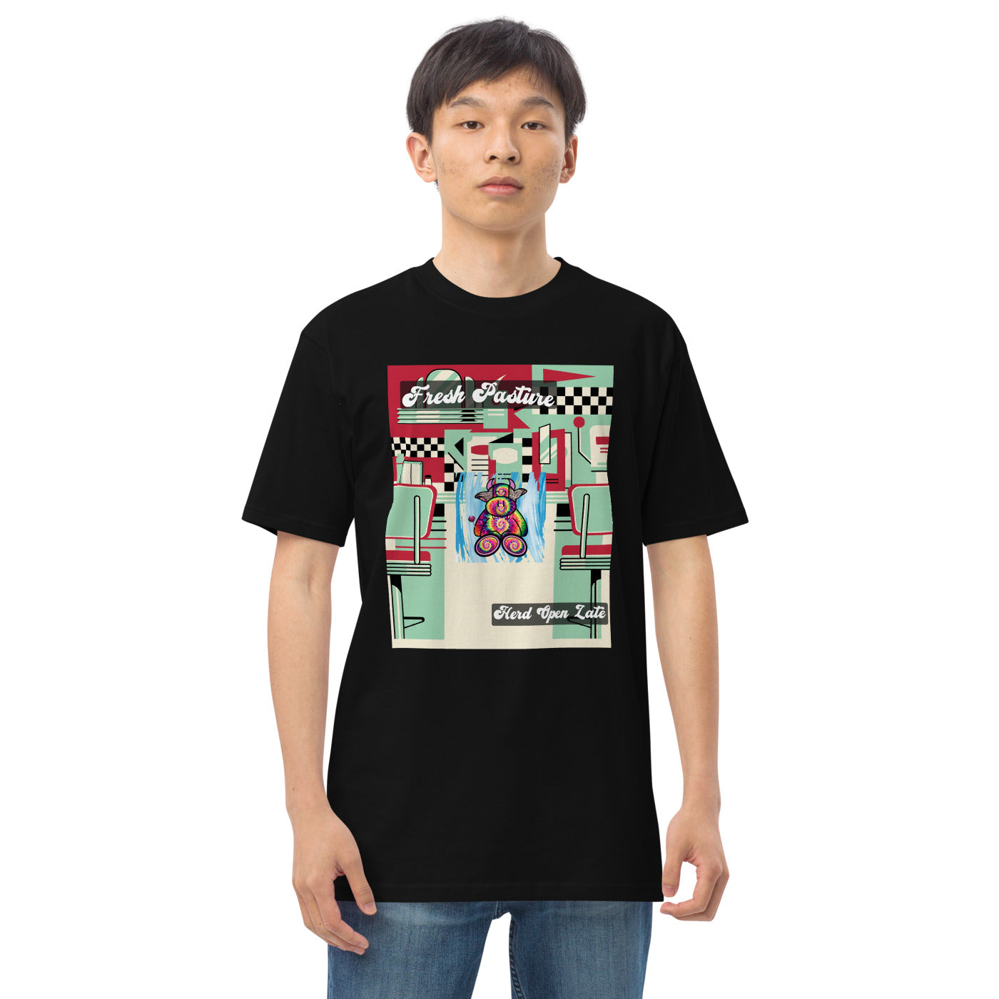 Pocket Cows heavyweight_tee — Always Fresh — Design 715