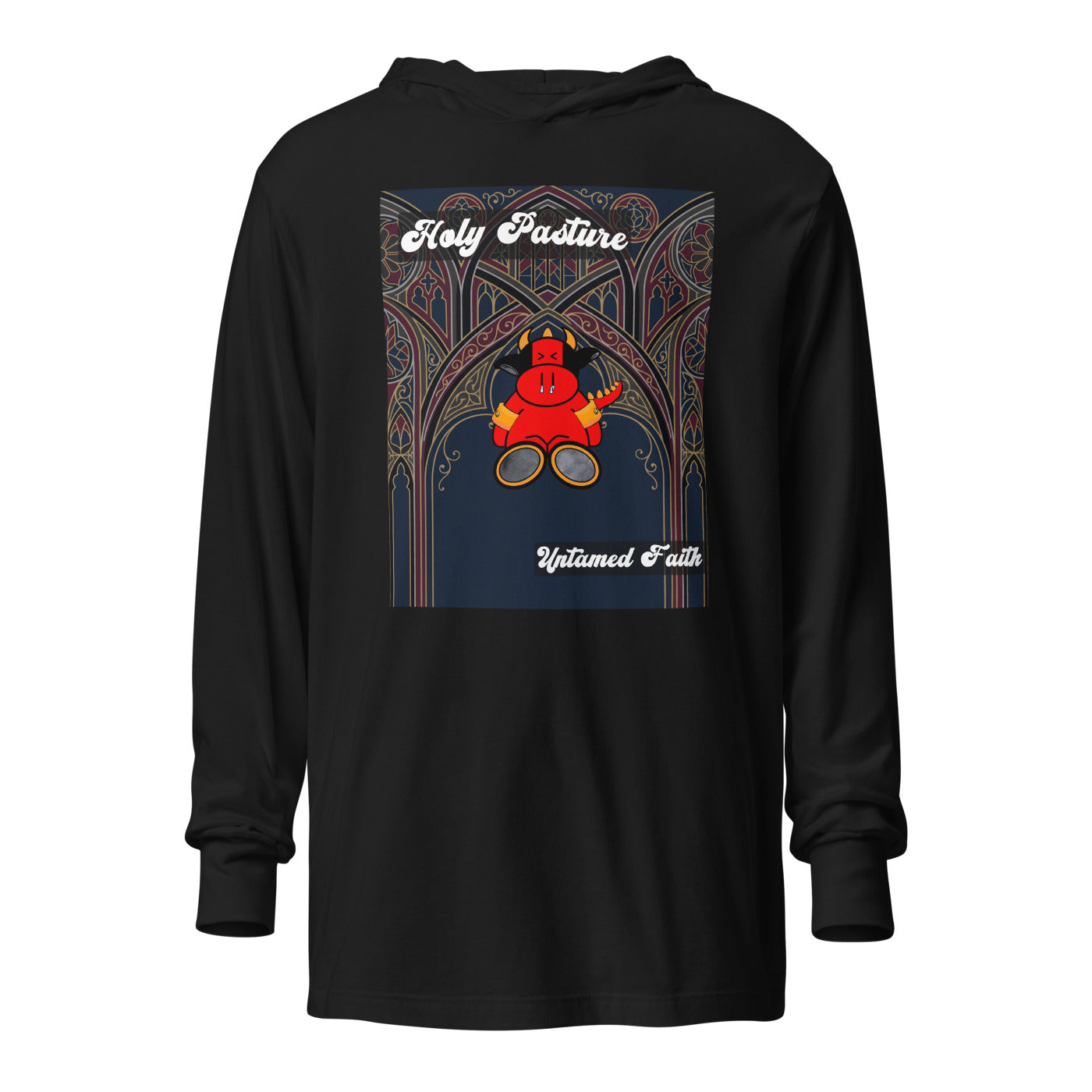 Pocket Cows Unisex Hooded Long Sleeve Tee — Design 270