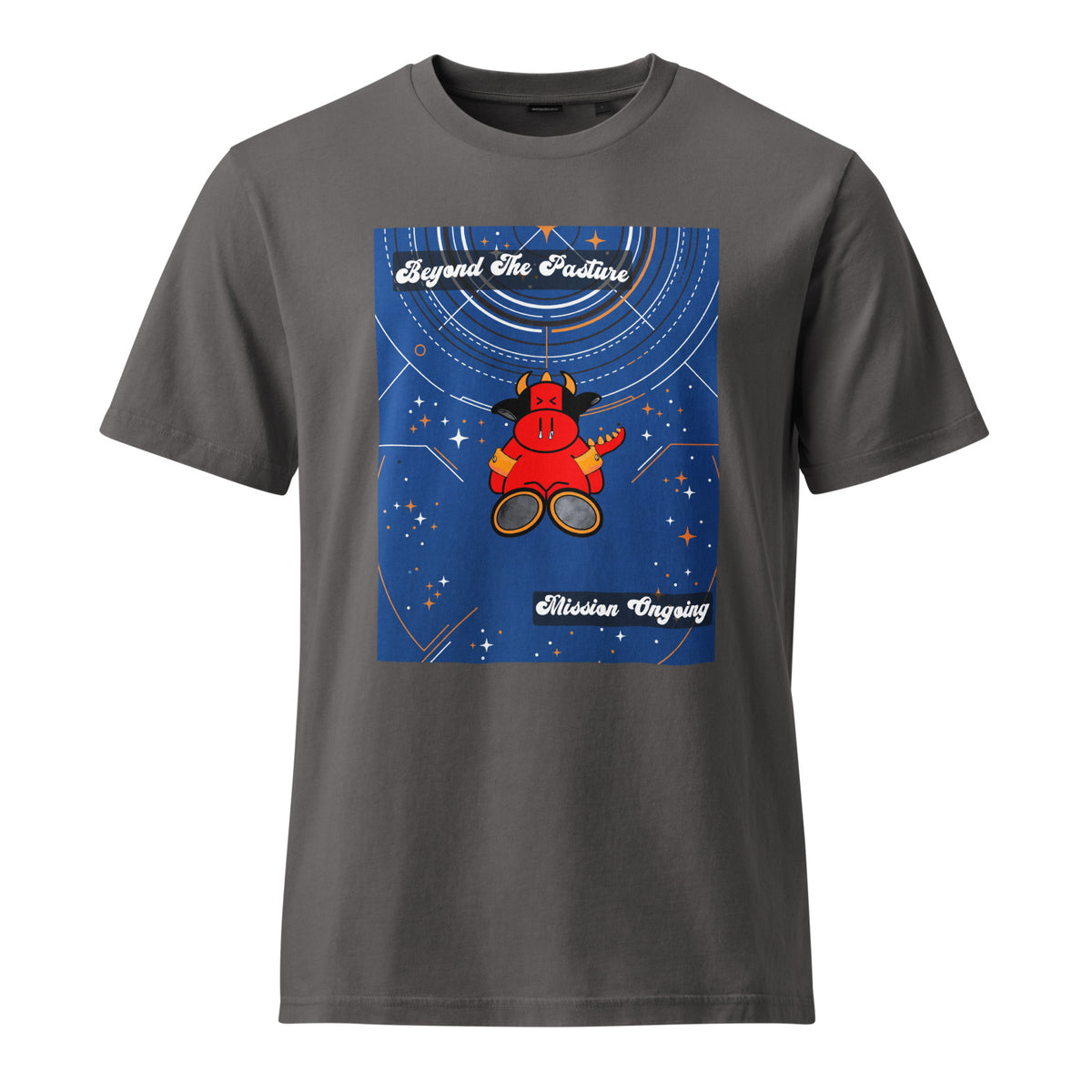 Pocket Cows Unisex Garment Dyed Creator 2.0 Vintage T-Shirt — Design 278