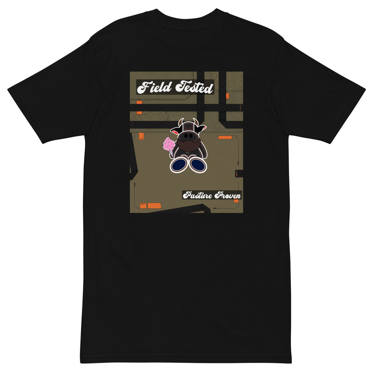 Pocket Cows Heavyweight Tee — Built To Roam — Design 137 — alternate view