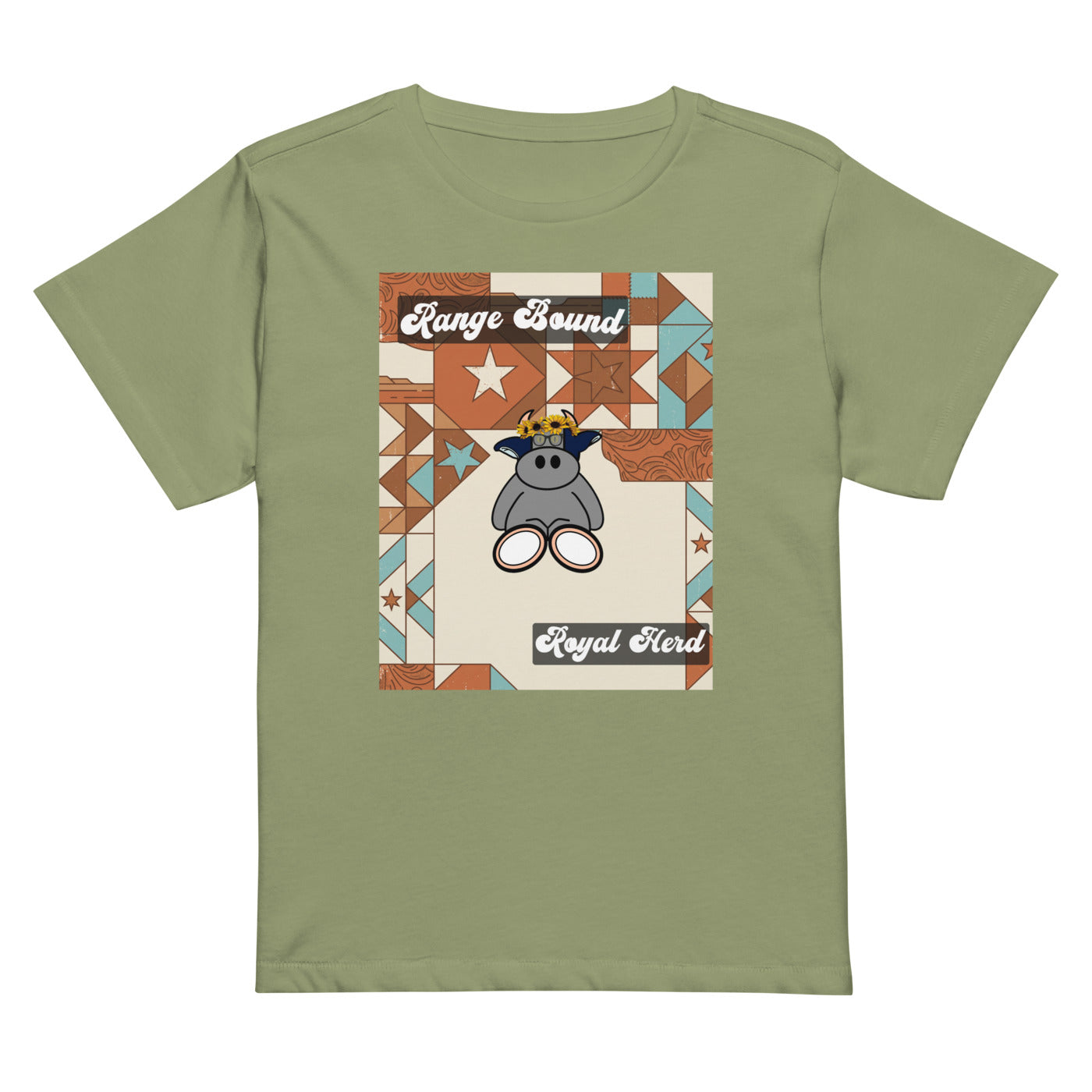 Pocket Cows Women's High-Waisted Tee — Design 258