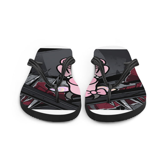 Pocket Cows Sublimation Flip Flops — No Bull Left — Design 853
