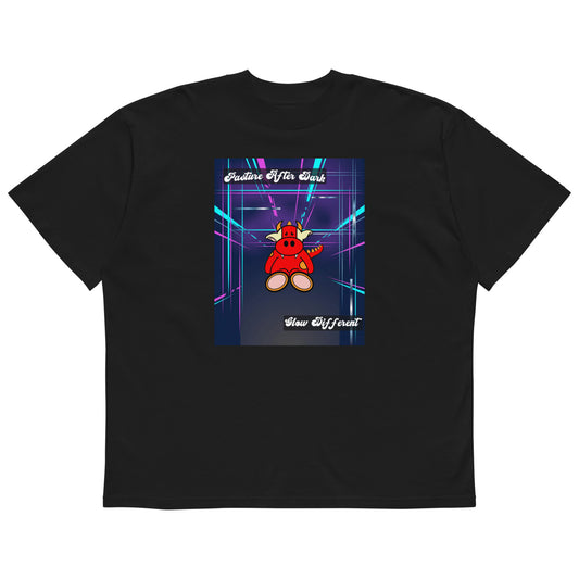 Pocket Cows Unisex Organic Oversized High Neck Blaster 2.0 T-Shirt — Design 273