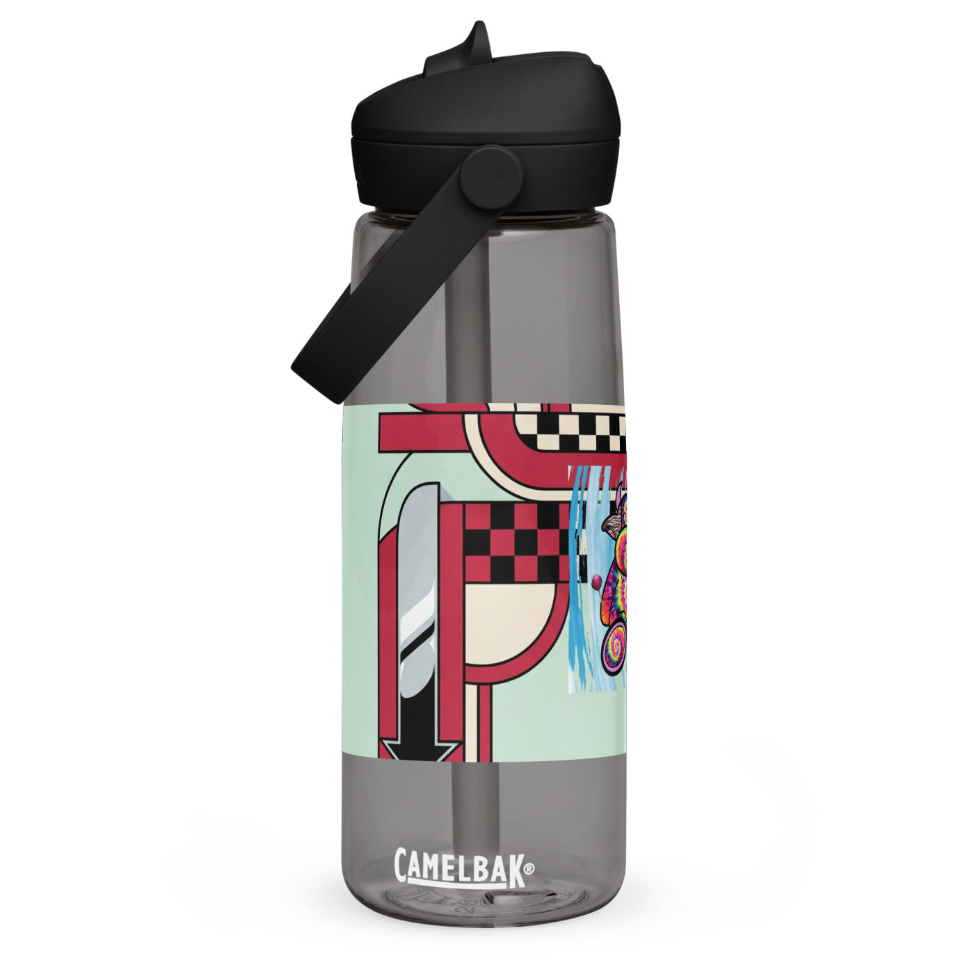Pocket Cows Flip Straw Water Bottle — Design 713