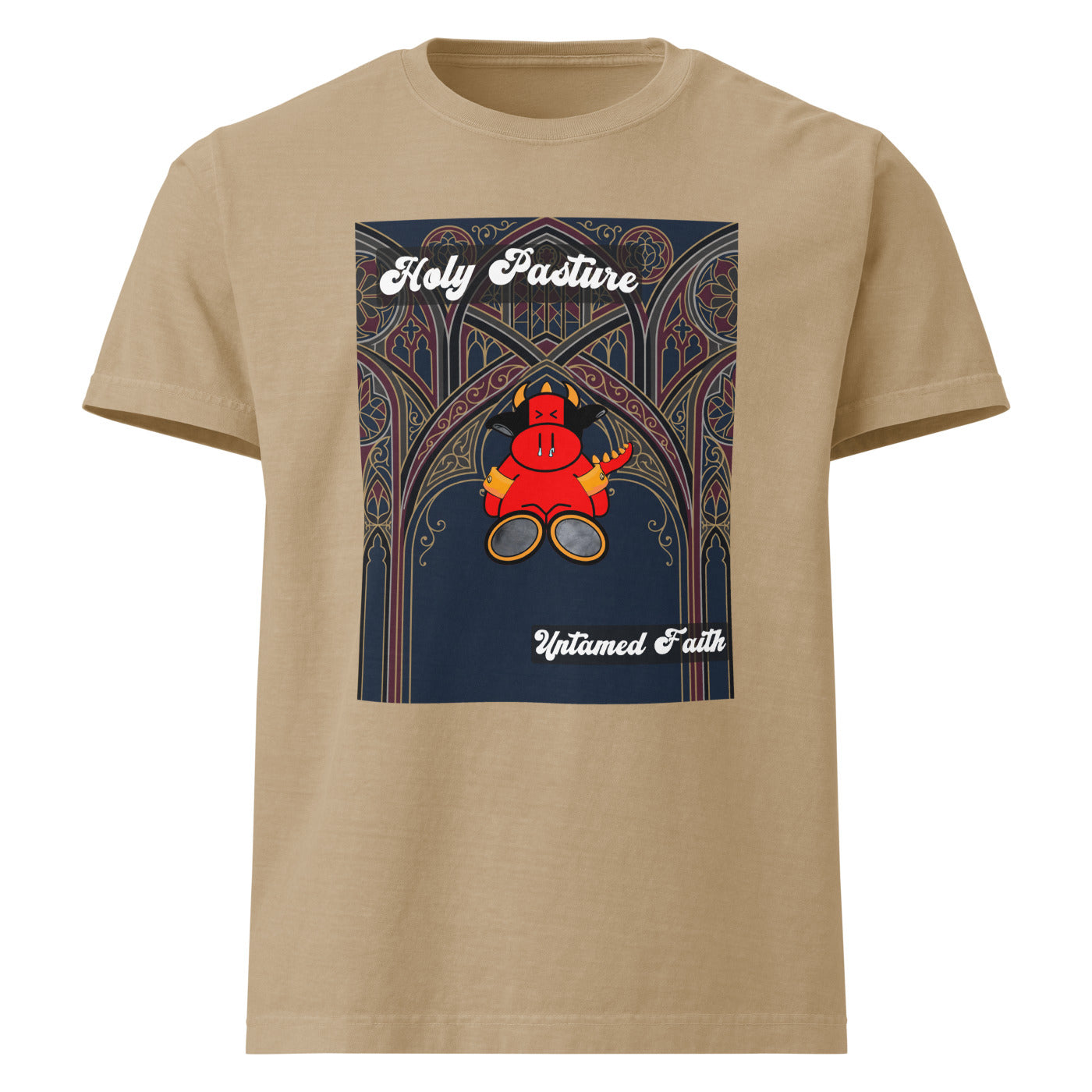 Pocket Cows Unisex Heavyweight Garment Dye Tee — Design 270