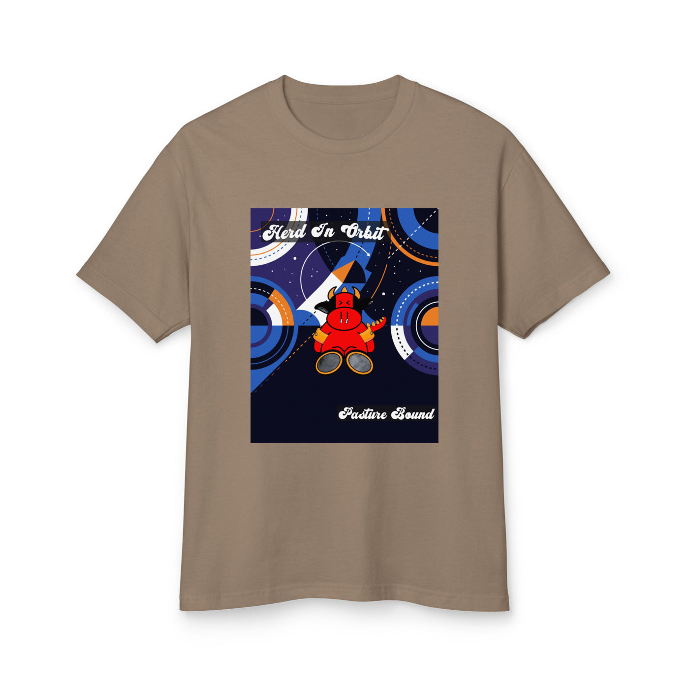 Pocket Cows Unisex Garment-Dyed Heavyweight Cotton Tee — Design 280