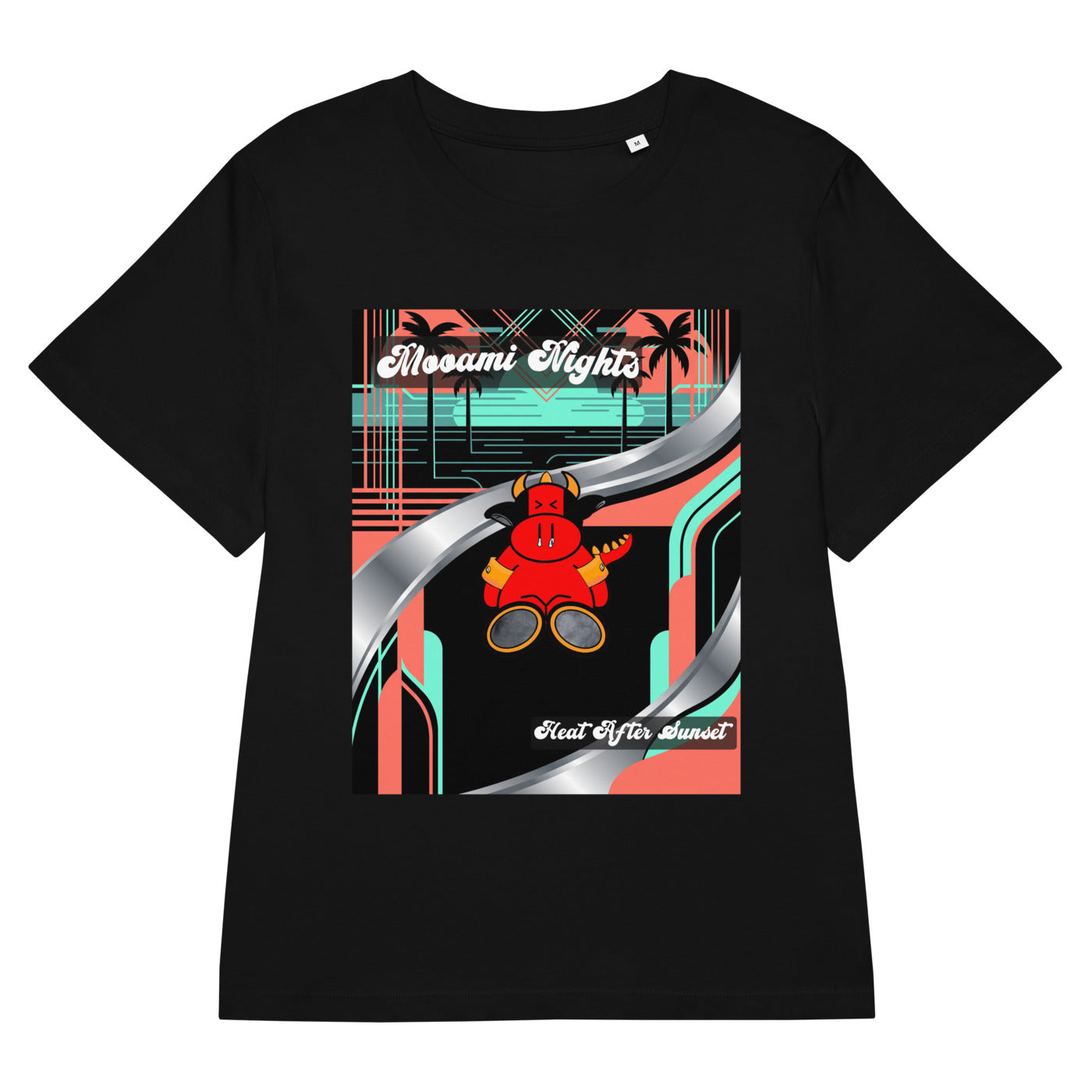 Pocket Cows Women's Organic Ribbed Neck Stella Muser T-Shirt — Design 272