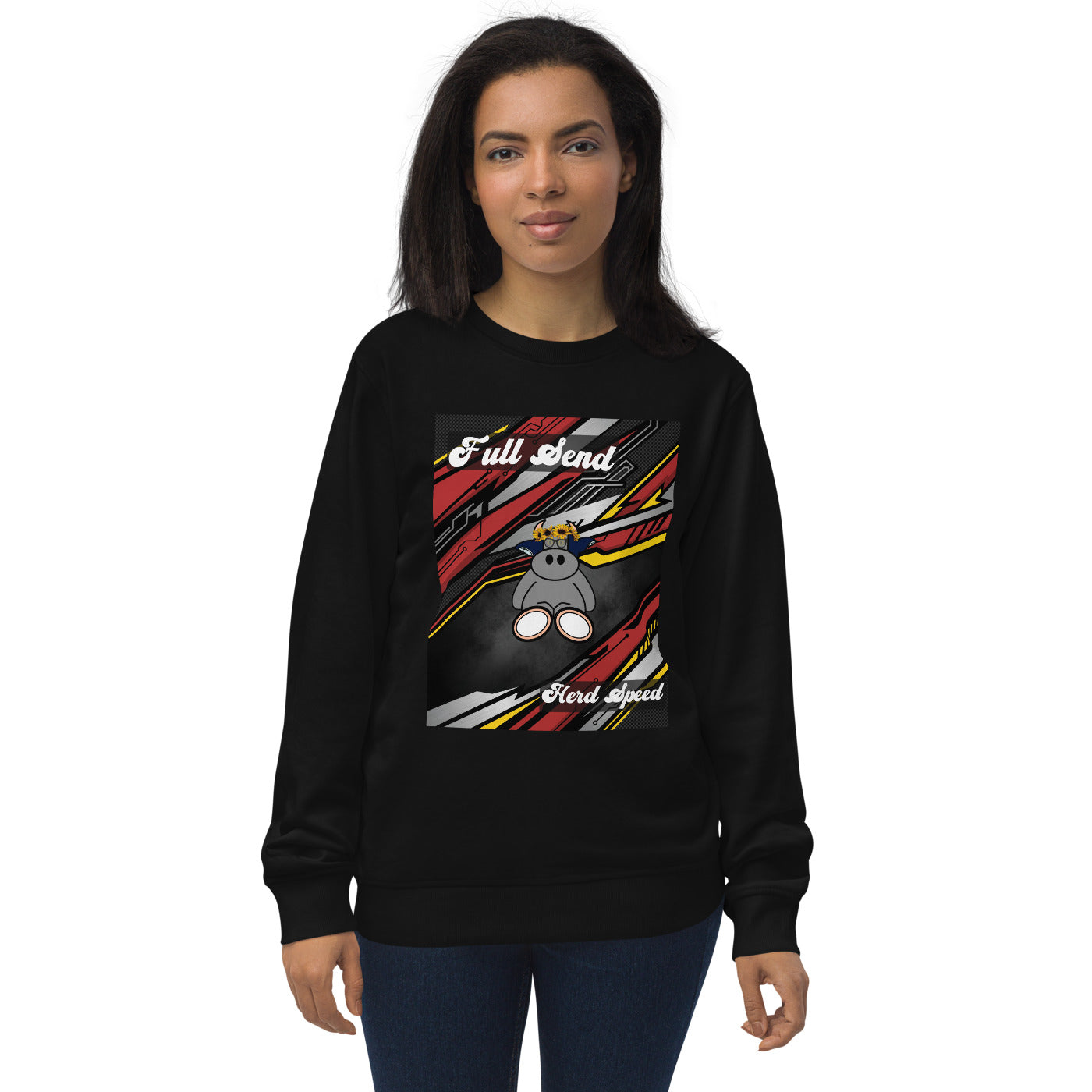 Pocket Cows Unisex Organic Sweatshirt — Design 265