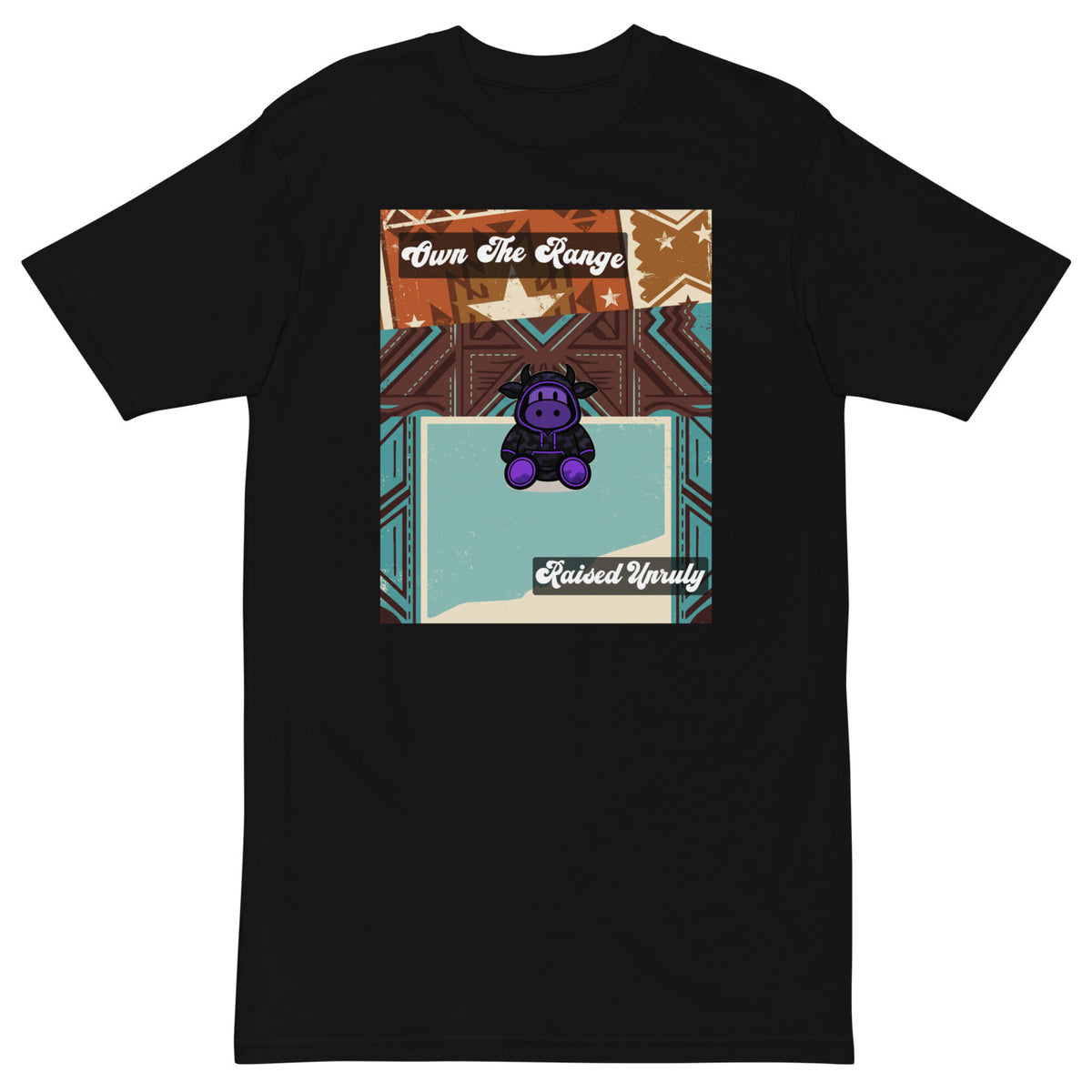Pocket Cows Heavyweight Tee — Range Royalty — Design 235 — alternate view