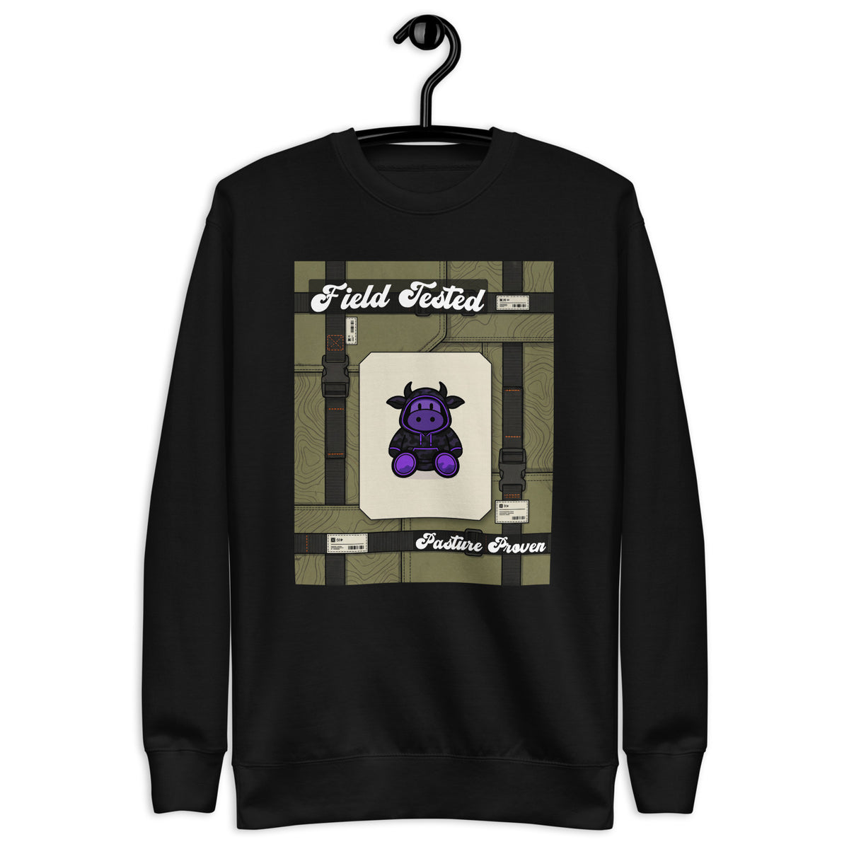 Pocket Cows Crewneck — Built To Roam — Design 02 — alternate view