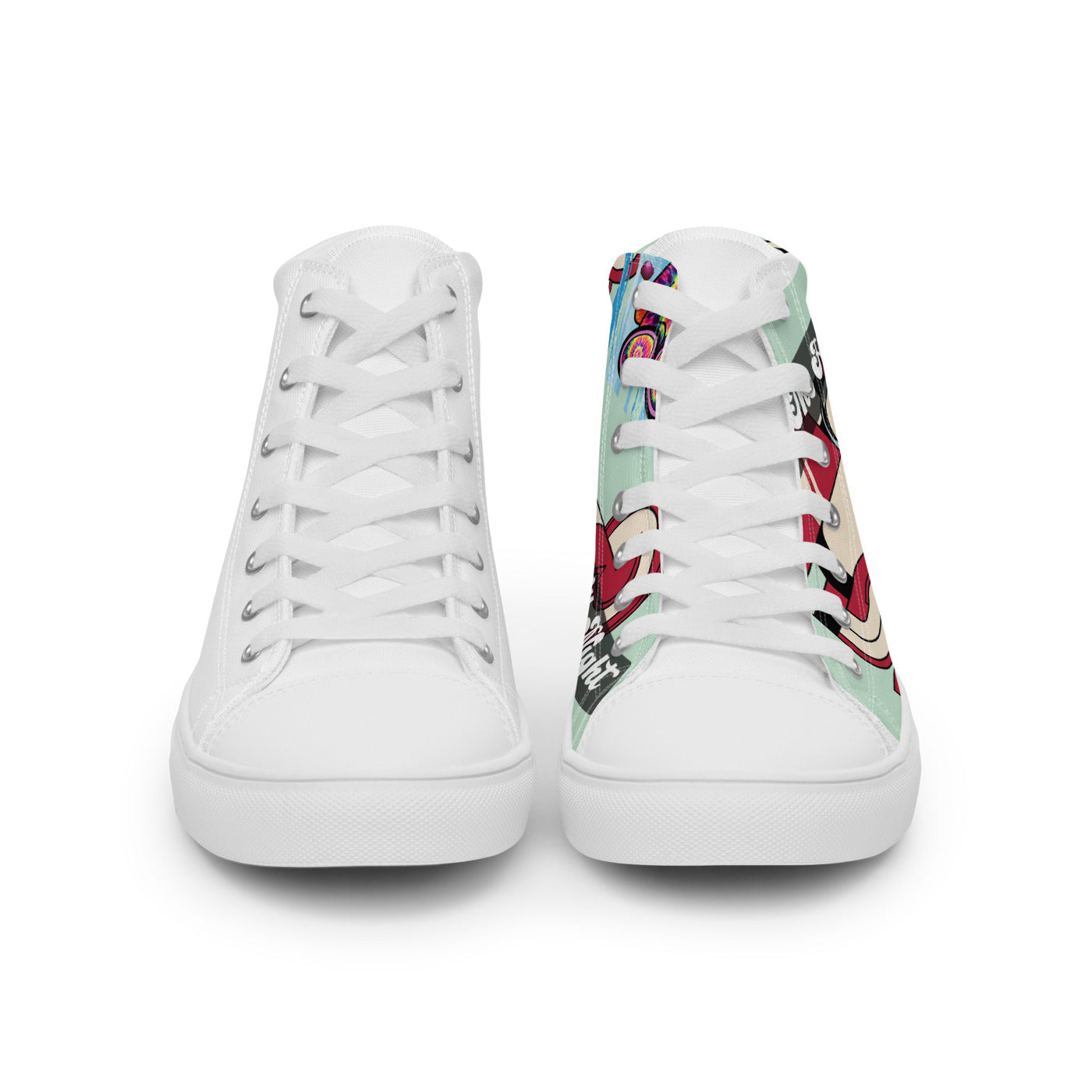 Pocket Cows Men's High Top Canvas Shoes — Always Fresh — Design 713