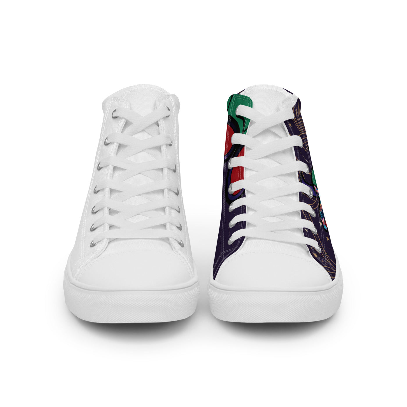 Pocket Cows Men's High Top Canvas Shoes — Written In The Herd — Design 731