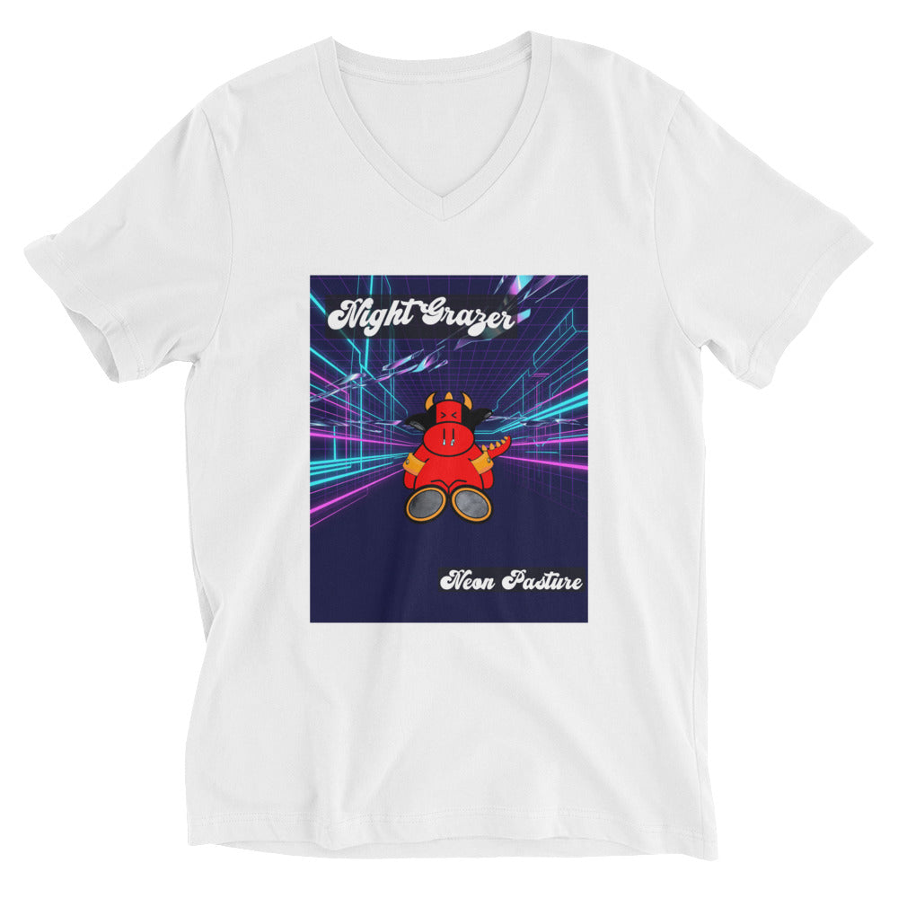 Pocket Cows Unisex V-Neck Tee — Design 250