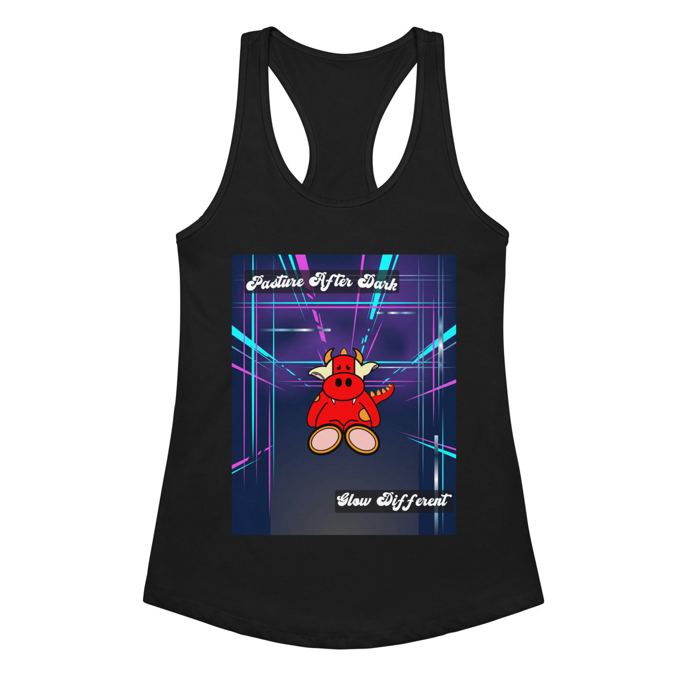 Pocket Cows Women's Ideal Racerback Tank Top — Design 273