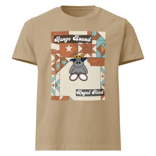Pocket Cows Unisex Heavyweight Garment Dye Tee — Design 258