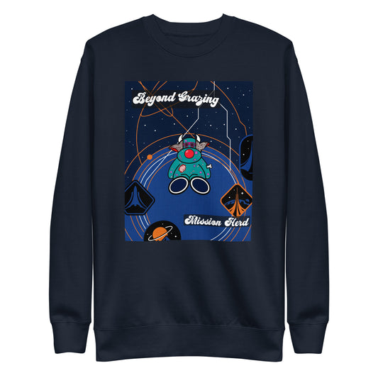 Pocket Cows Crewneck — Orbit The Herd — Design 798