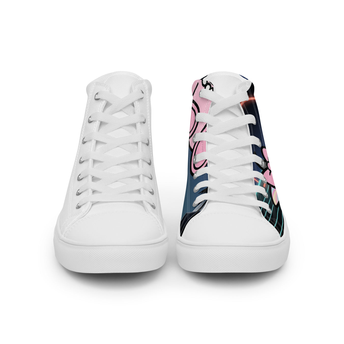 Pocket Cows Men's High Top Canvas Shoes — Pasture Vice — Design 844