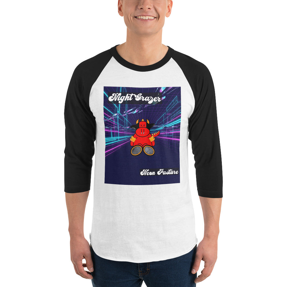 Pocket Cows Unisex 3/4 Sleeve Raglan Shirt — Design 250