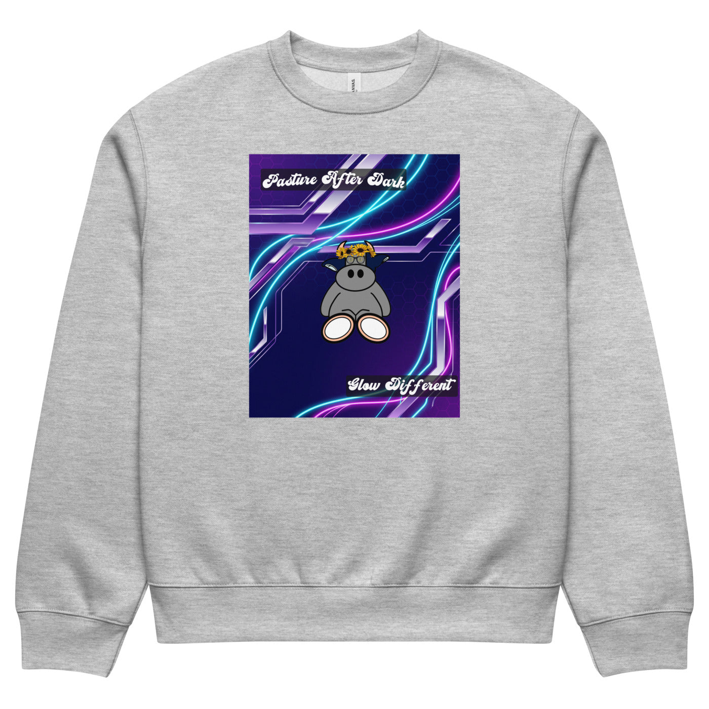 Pocket Cows Unisex Oversized Heavyweight Sweatshirt — Design 251