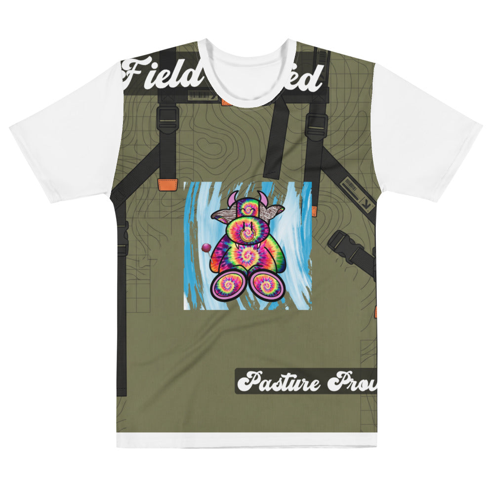 Pocket Cows All-Over Print Men’s Cotton Crew Neck T-Shirt — Built To Roam — Design 717