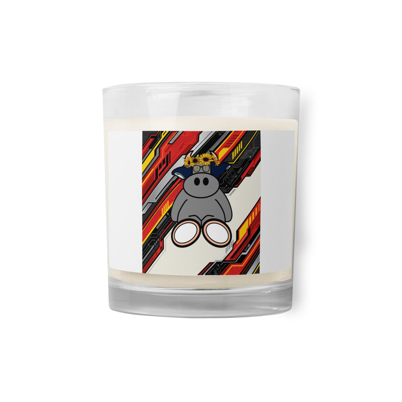 Pocket Cows Glass Jar Soy Wax Candle — Full Throttle — Design 263