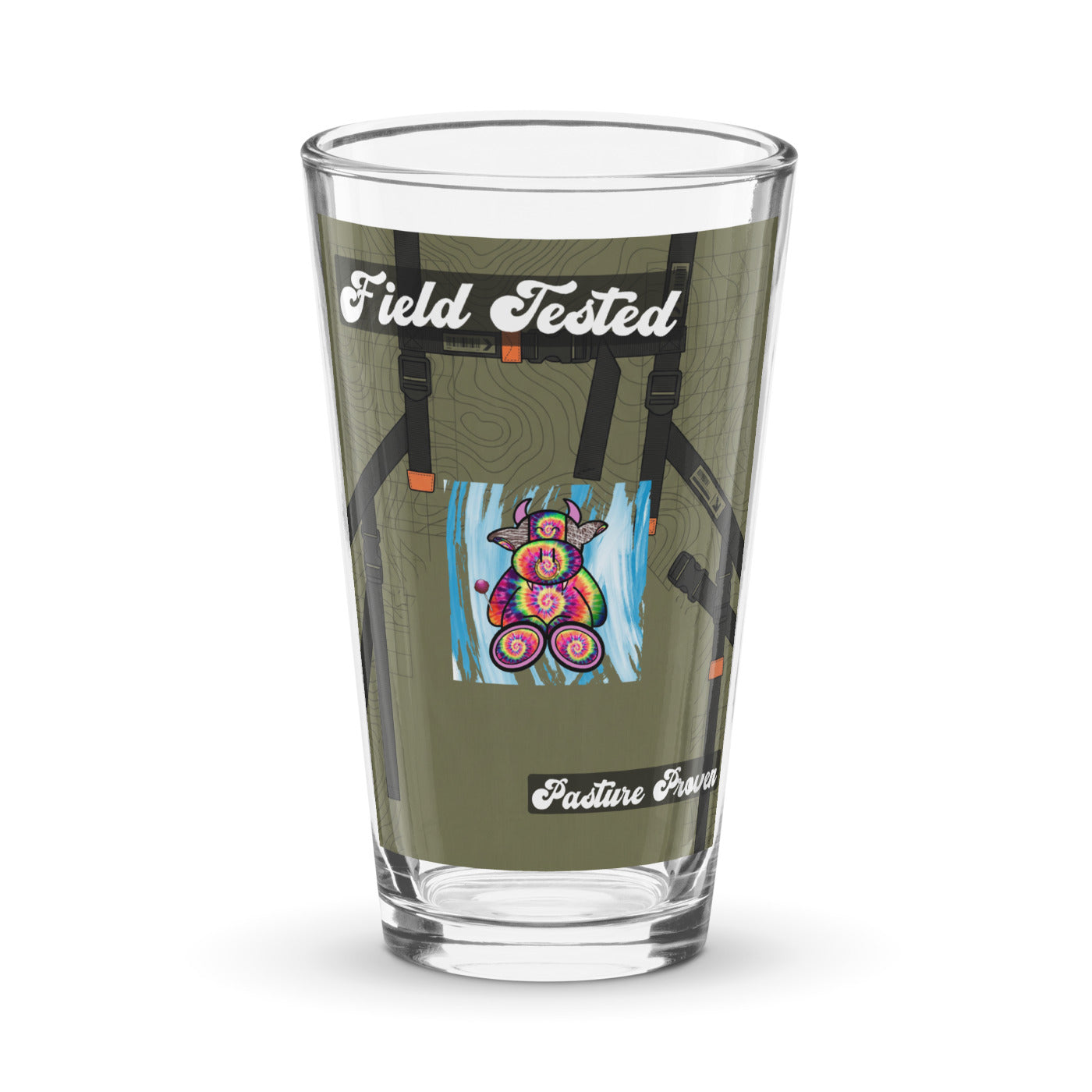 Pocket Cows Shaker Pint Glass (16 oz) — Built To Roam — Design 717