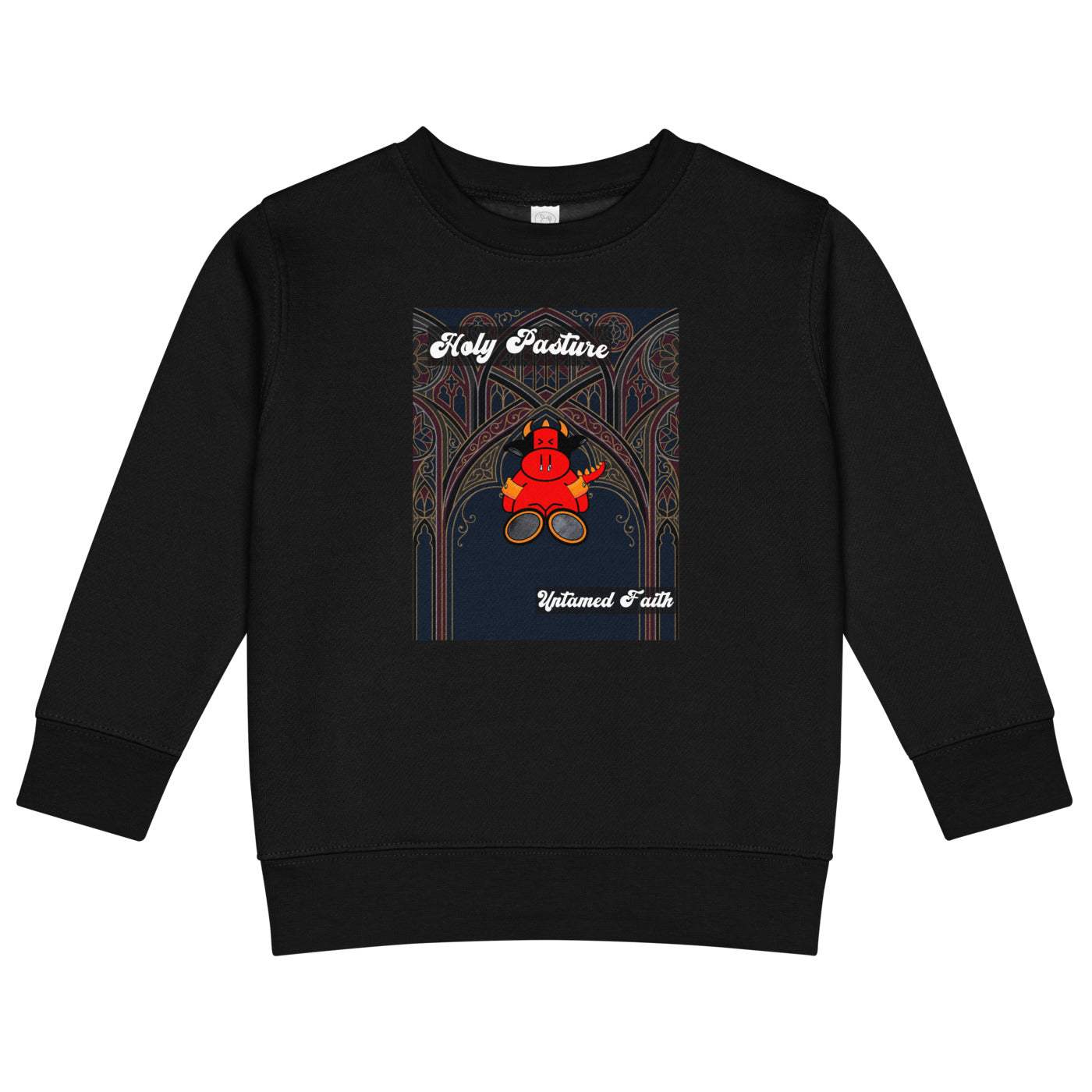 Pocket Cows Kids Crew Neck Sweatshirt — Design 270