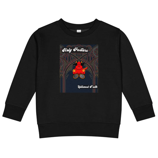 Pocket Cows Kids Crew Neck Sweatshirt — Design 270