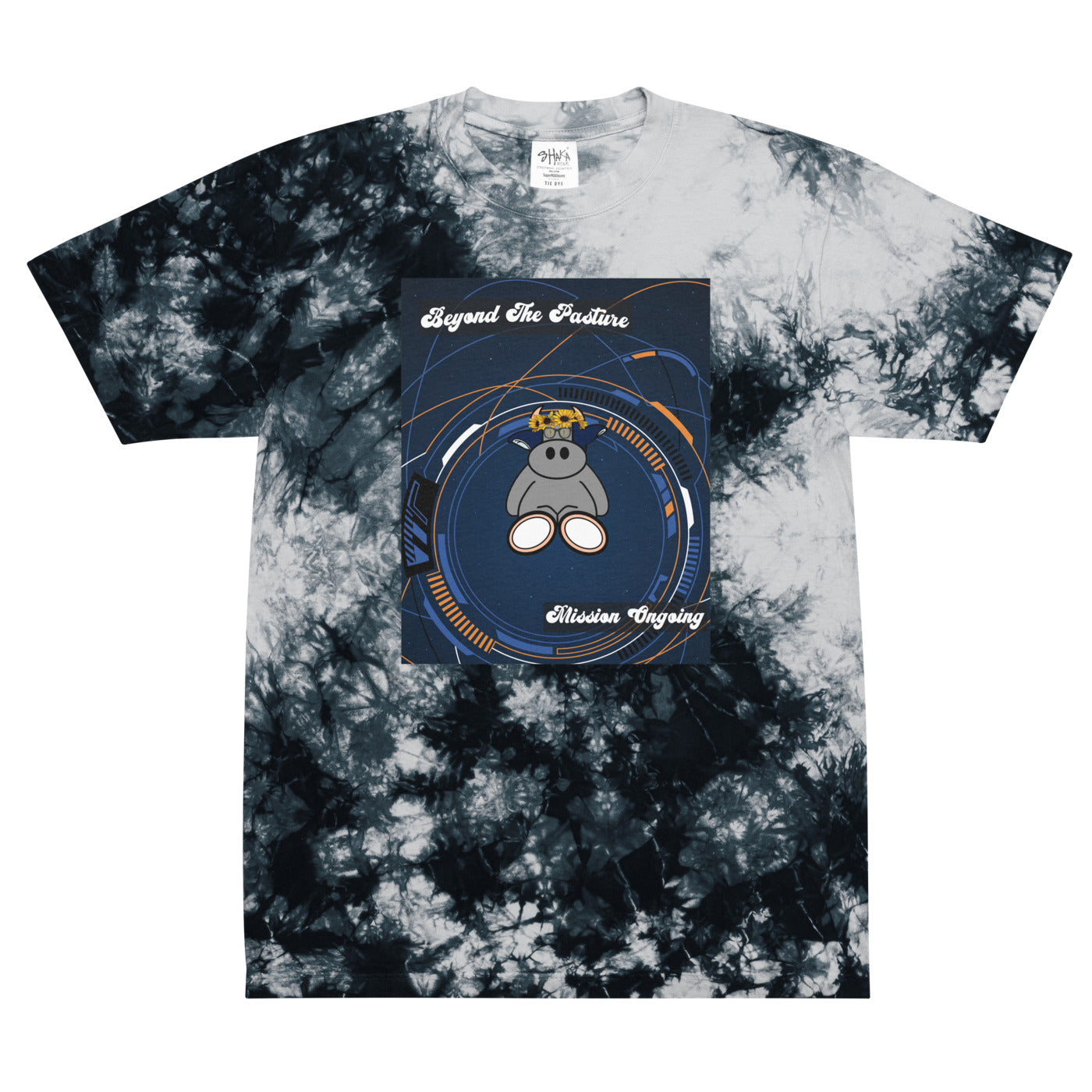 Orbit The Herd Unisex Oversized Tie-Dye T-Shirt | Shaka Wear SHHTDS