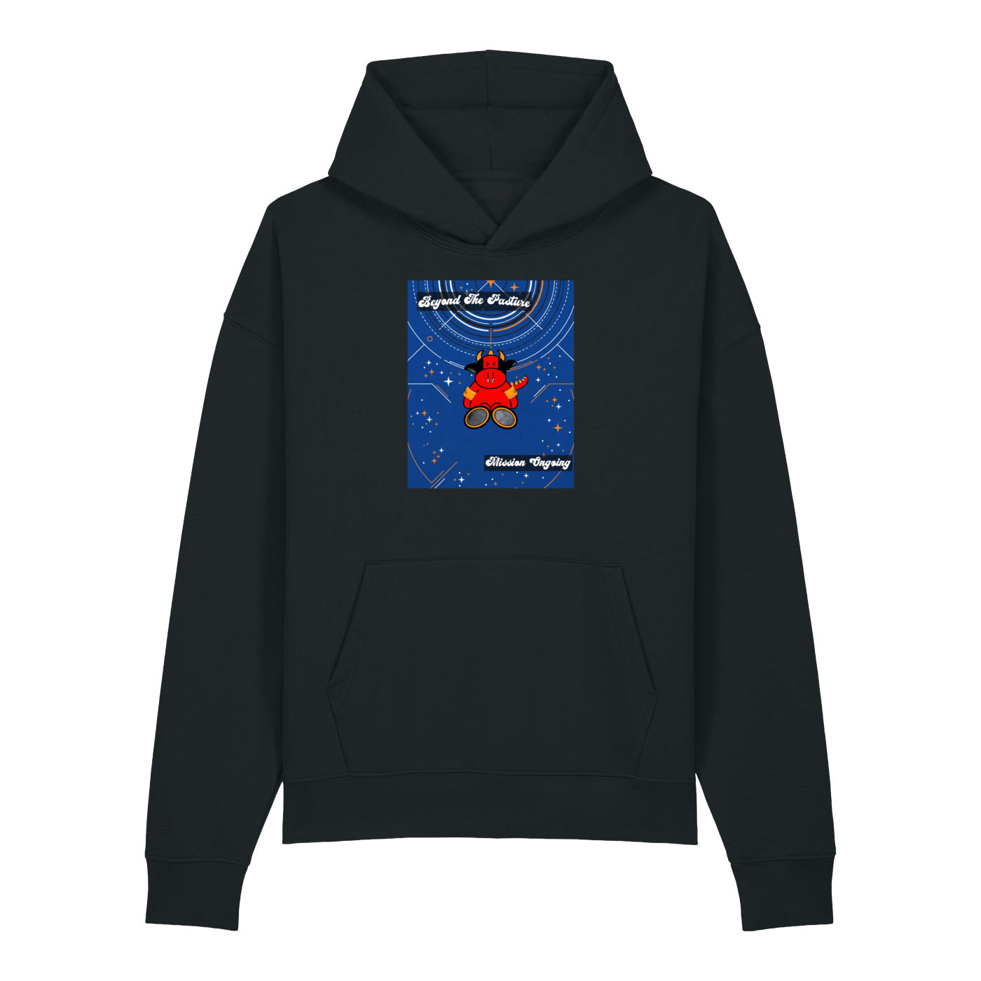 Pocket Cows Unisex Relaxed Mid-Weight Chaser Hooded Sweatshirt — Design 278