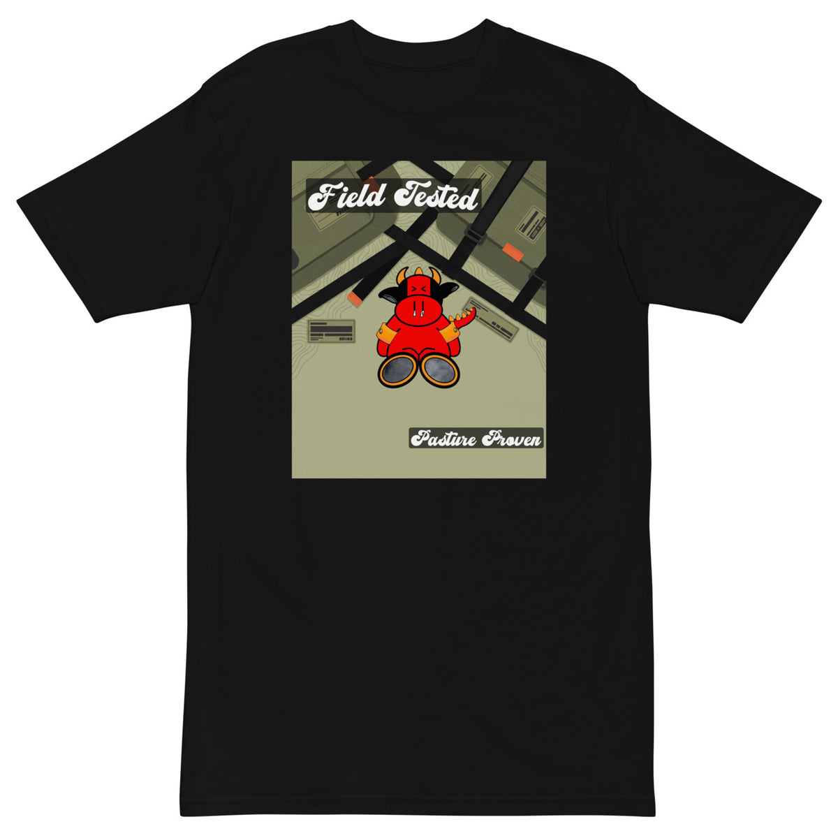 Pocket Cows Heavyweight Tee — Built To Roam — Design 29 — alternate view