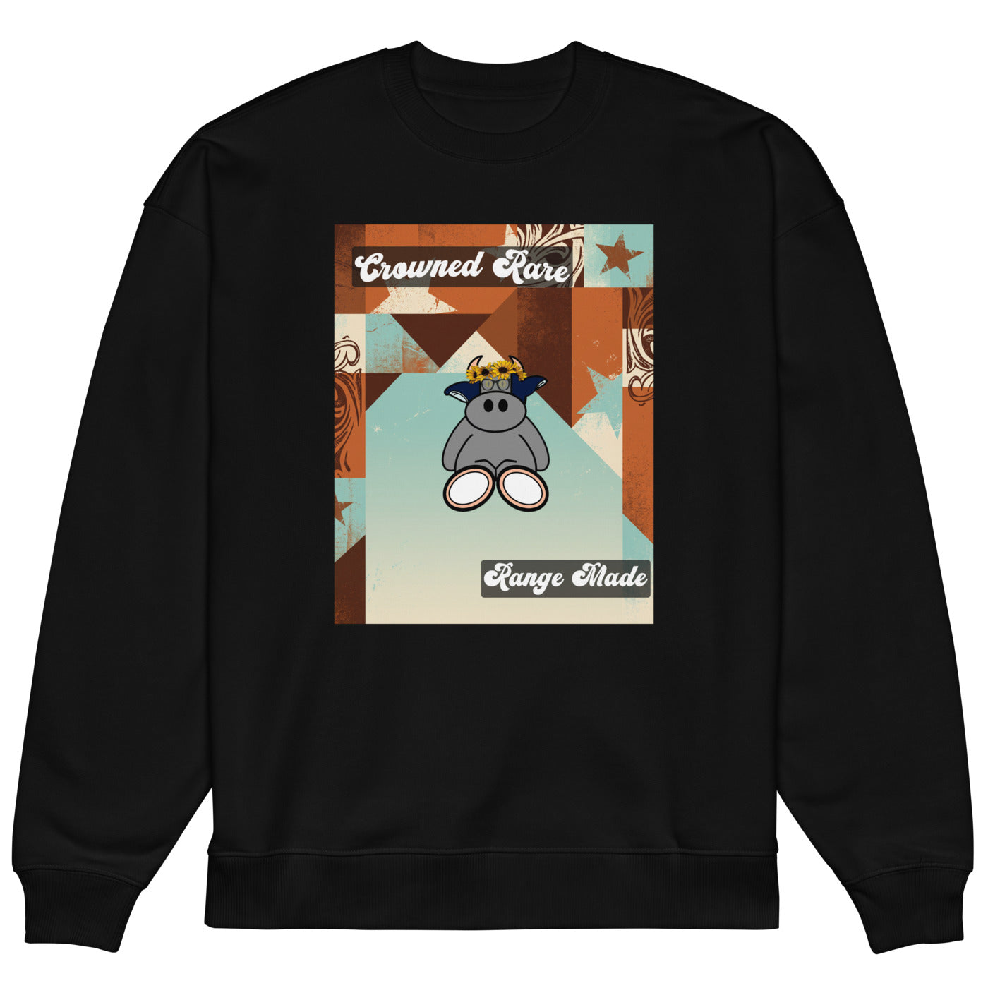 Pocket Cows Unisex Organic Oversized Raddler 2.0 Sweatshirt — Design 260