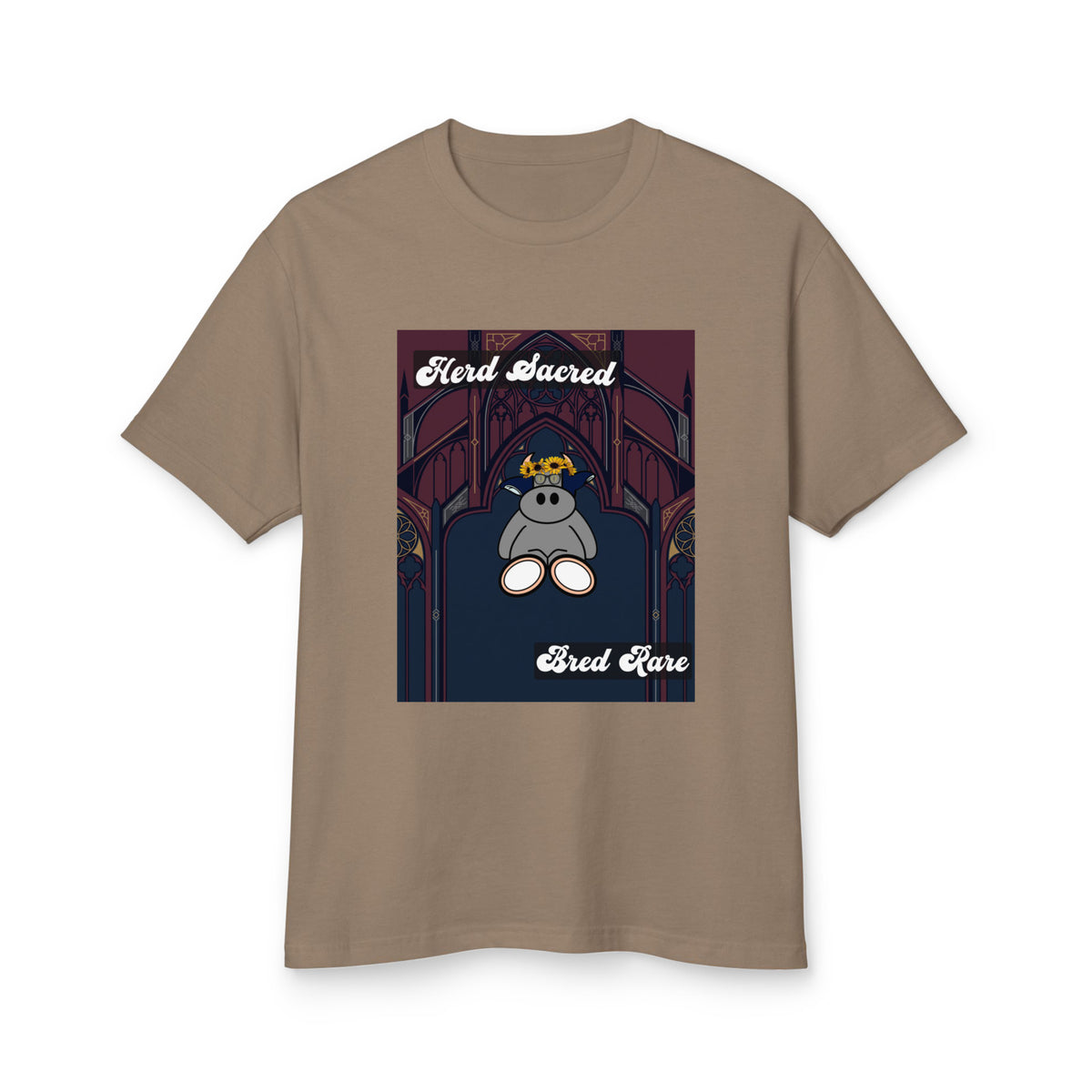 Pocket Cows Unisex Garment-Dyed Heavyweight Cotton Tee — Design 271