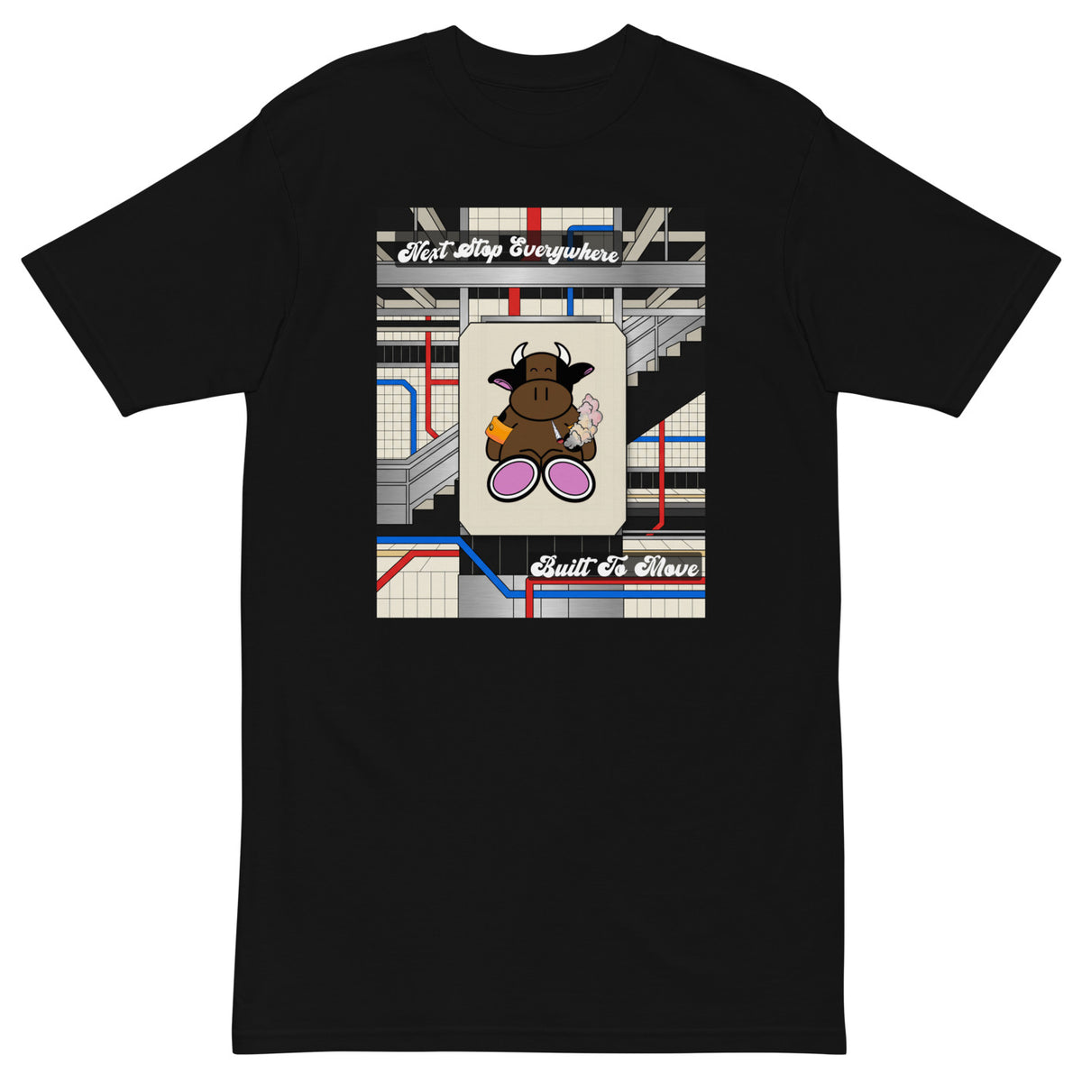 Pocket Cows Heavyweight Tee — Move Different — Design 14 — alternate view
