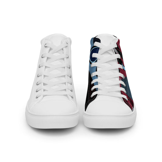 Pocket Cows Men's High Top Canvas Shoes — No Bull Left — Design 743