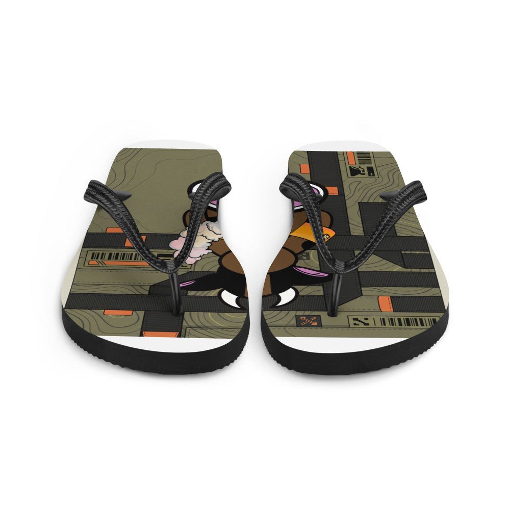 Pocket Cows Sublimation Flip Flops — Built To Roam — Design 772