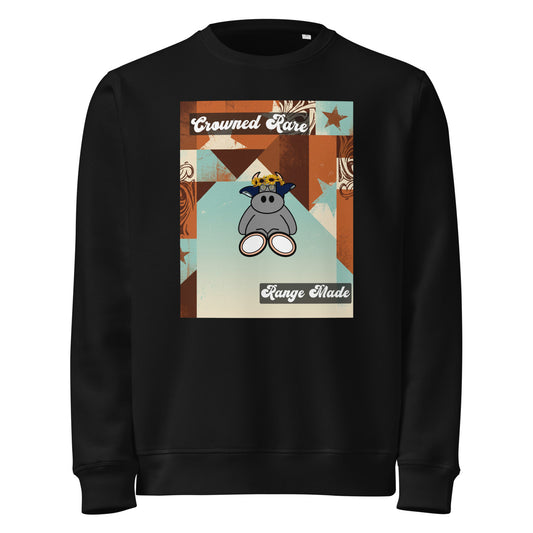 Pocket Cows Unisex Organic Mid-Weight Roller Sweatshirt — Design 260