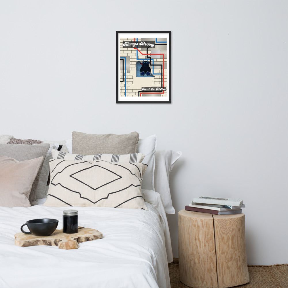 Pocket Cows Enhanced Matte Paper Framed Poster (in) — Move Different — Design 756