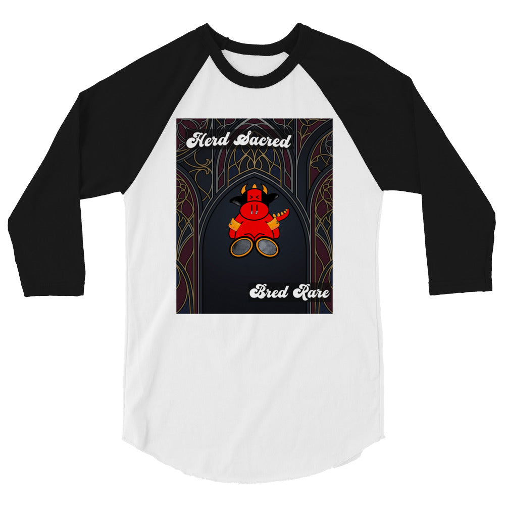 Pocket Cows Unisex 3/4 Sleeve Raglan Shirt — Design 267